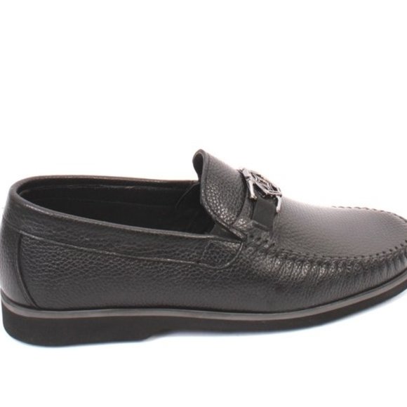 ROBERTO SERPENTINI 6907a Black Leather Moccasins Loafers main image 6